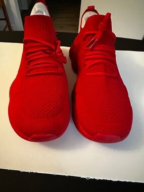 Bright red Knit Athletic Sneakers